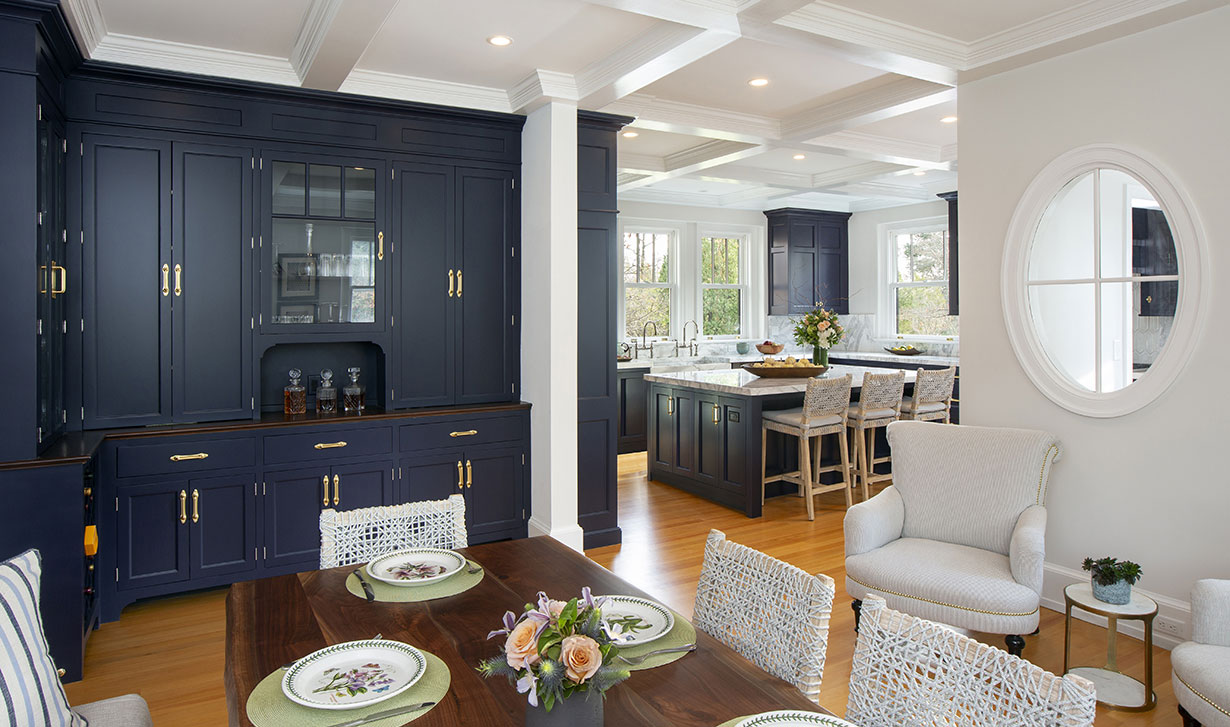 When making your paint selection, consider how each finish and paint type complement the function of the space and, ideally, test samples in the actual space to consider factors such as lighting, architectural features, and the desired ambiance.