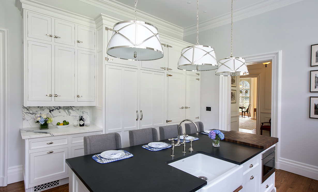 A Black Absolute Leathered granite counter top in our Heathcote Farm Renovation.