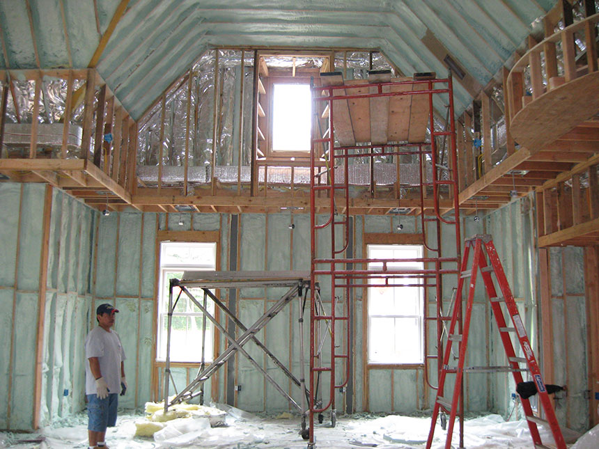 In one project, Lasley Brahaney Architecture and Construction in Princeton used superior closed-cell spray-on foam insulation, which significantly reduces heat and air conditioning energy consumption.