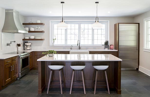 After: Wentzel designed the new kitchen and interior designer Katie Eastridge helped the homeowners with
                the finishes and some of the design details.