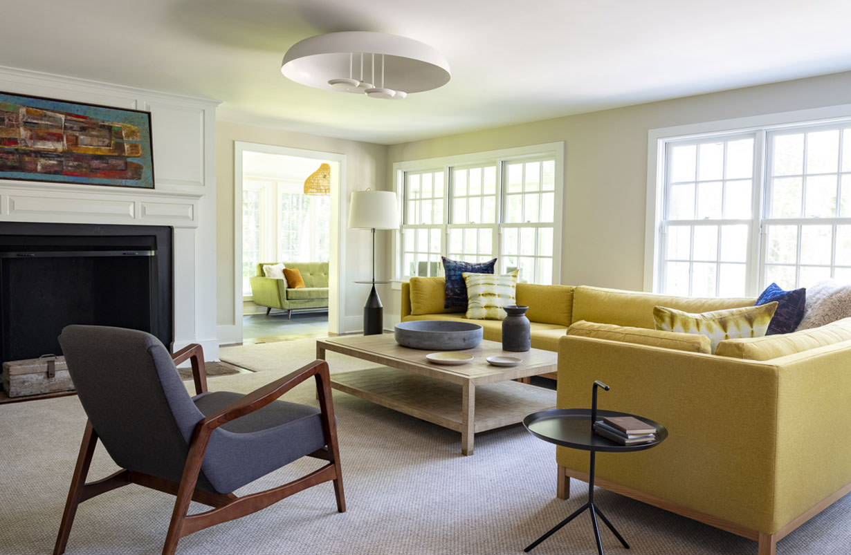 Historic farmhouse family room.