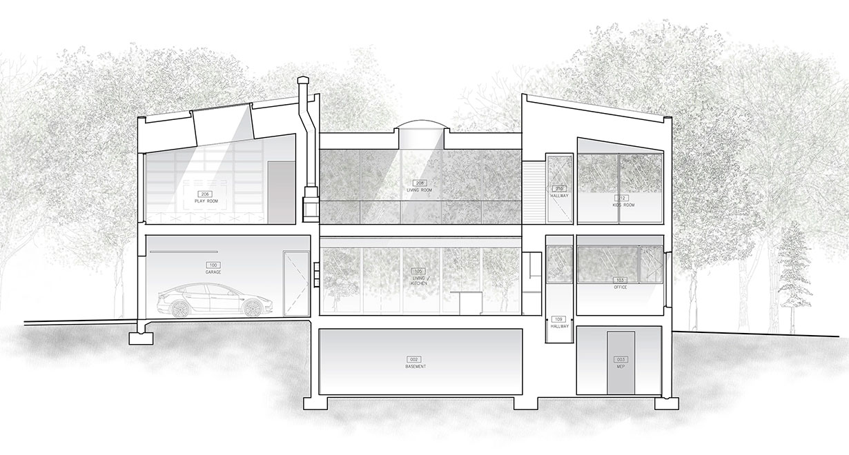 Section transverse courtesy of Studio PHH Architecture.