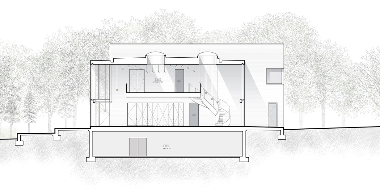 Section drawing courtesy of Studio PHH Architecture.
