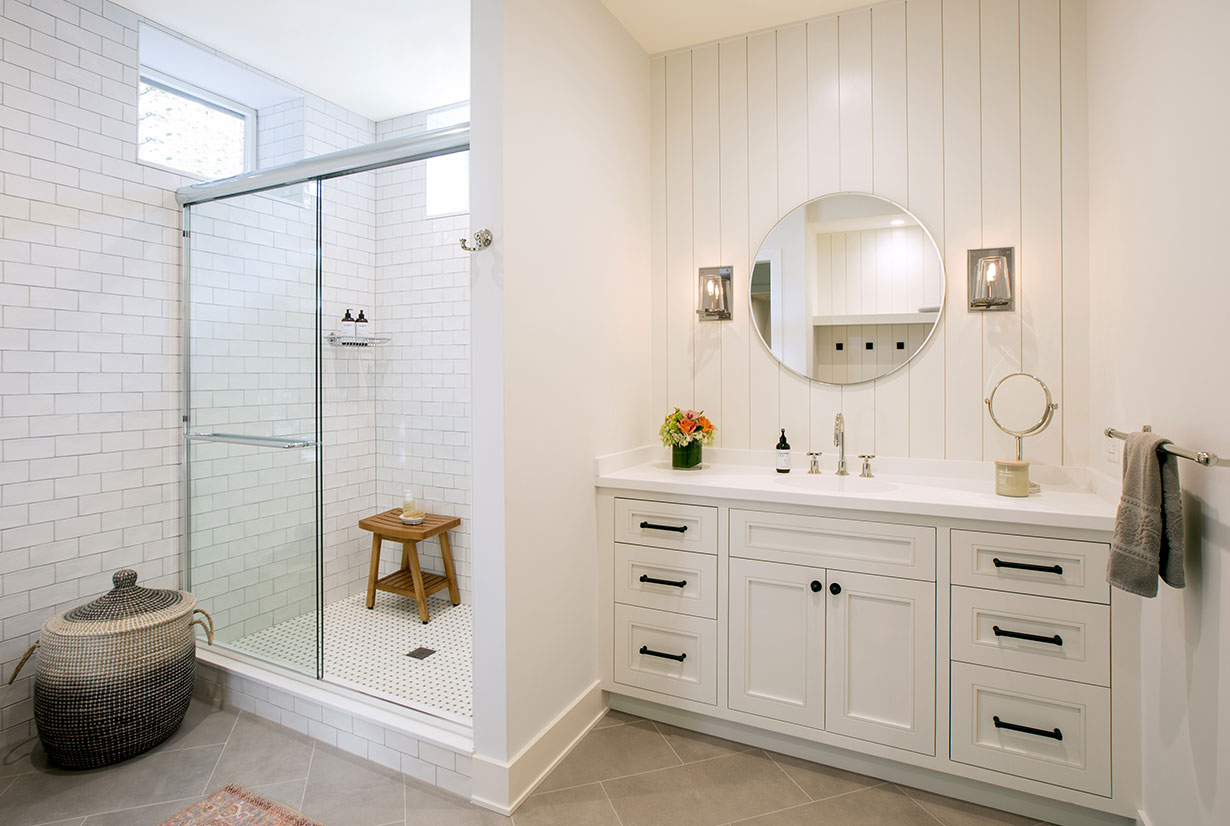 Basement bathroom after renovation.