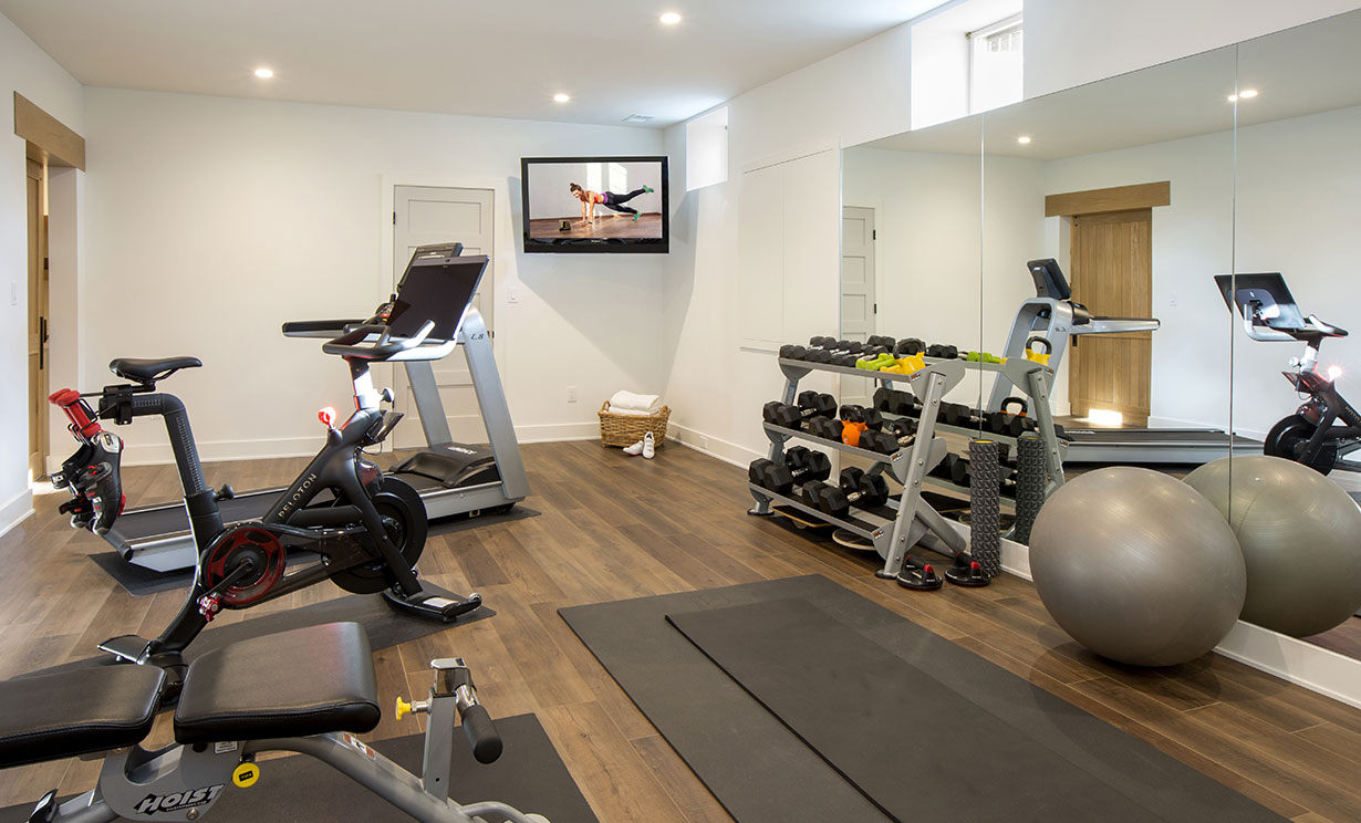 Home gym after renovation.