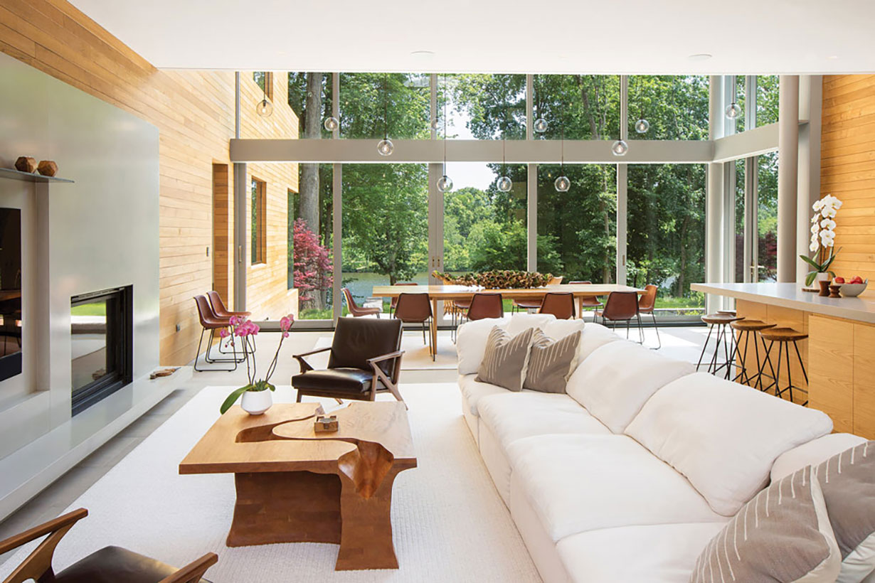 Modern living room in Princeton NJ.