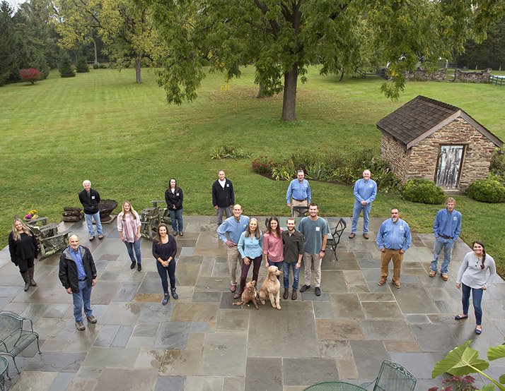 A team of building professionals representing the process of architect Lasley Brahaney Architecture + Construction in Princeton, NJ