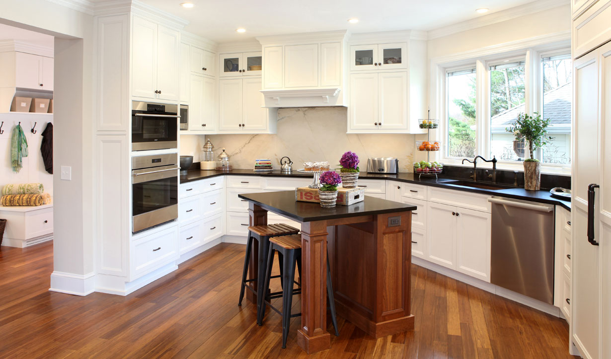 Wheelchair accessible kitchen designed by architect firm Lasley Brahaney Architecture + Construction in Princeton, NJ