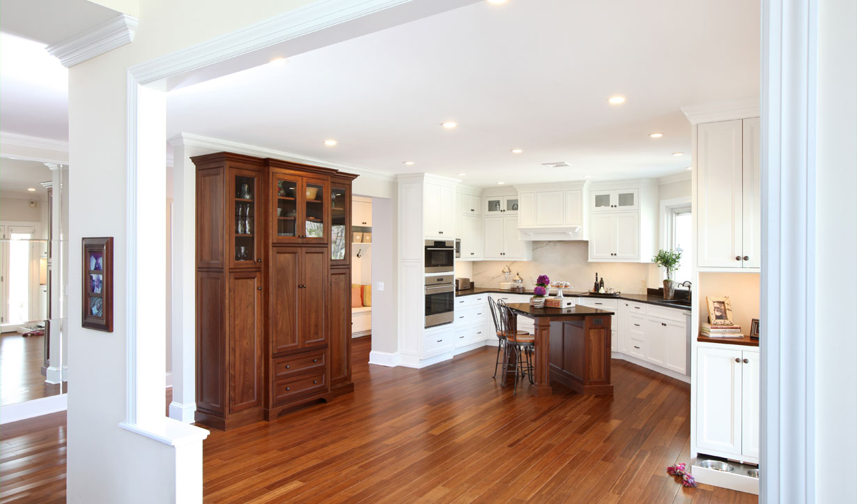 Open kitchen renovated by building company Lasley Brahaney Architecture + Construction in Princeton, NJ