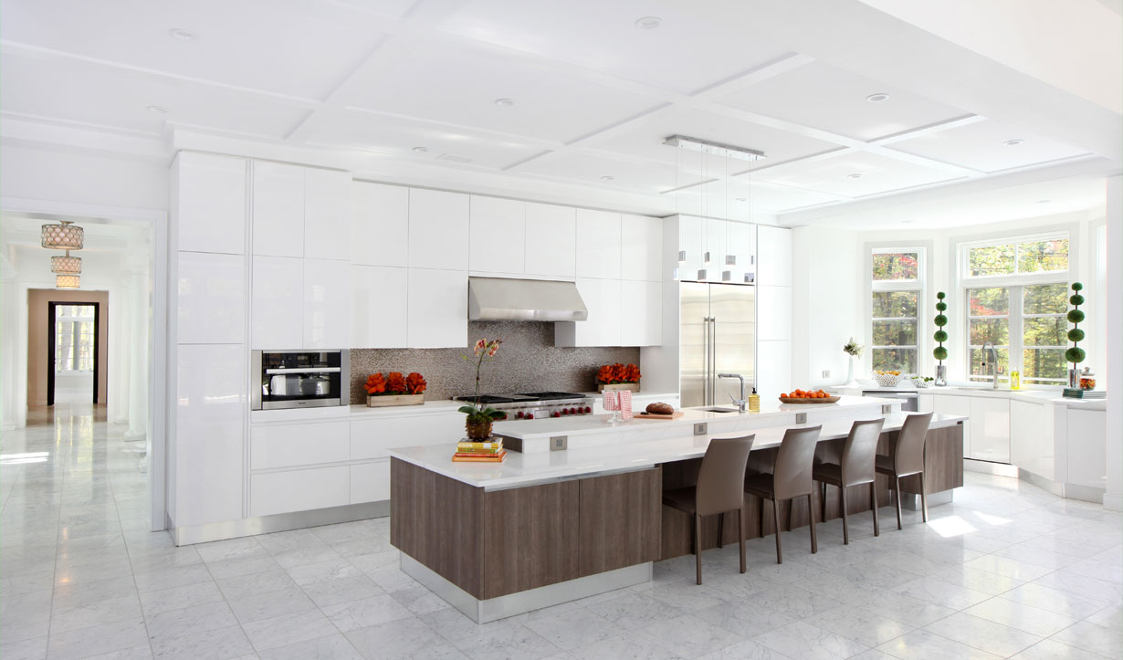 Floor to ceiling kitchen cabinets designed by building company Lasley Brahaney Architecture + Construction in Princeton, NJ