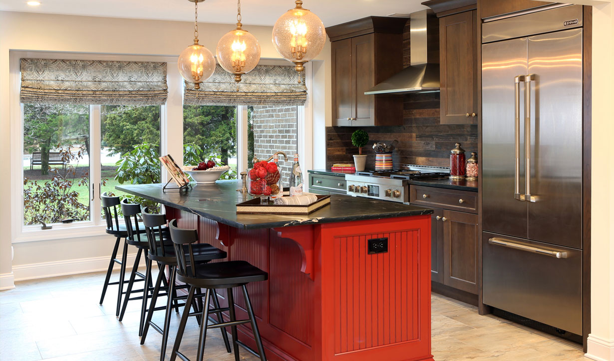 A rustic kitchen renovation done by architect firm Lasley Brahaney Architecture + Construction in Princeton, NJ